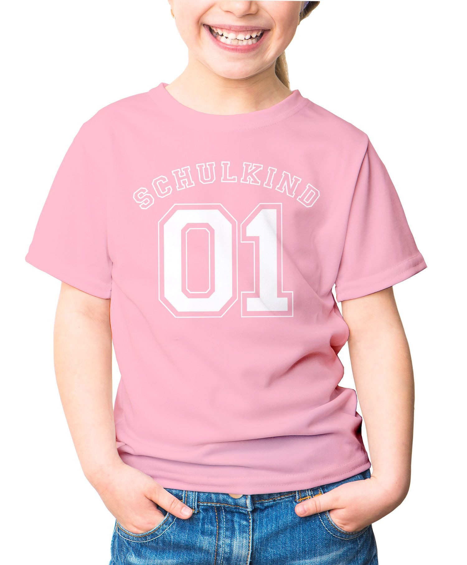 Print-Shirt Kinder T-Shirt Mädchen Aufdruck Schulkind 01 Geschenk zur Einschulung