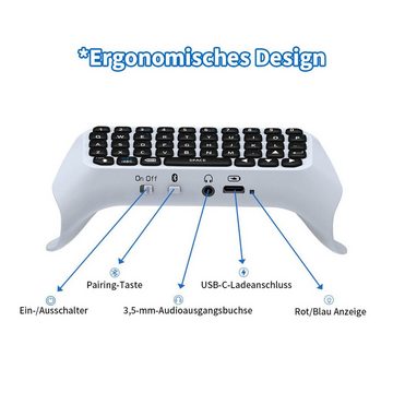 yozhiqu 3.5mm Wireless Keyboard Controller für Sony PS5 Gamepad, Mini Keyboard Gaming-Tastatur (Ergonomisches Design, einfach zu installieren, robust und zuverlässig)