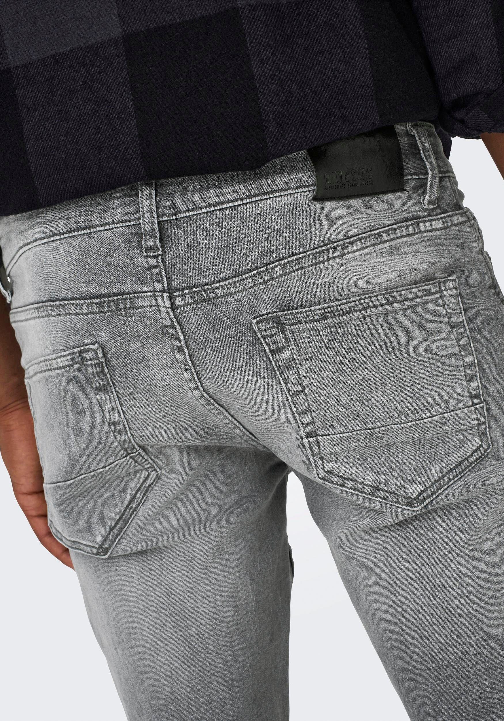 LBD Slim-fit-Jeans 8263 SONS & ONLY ONSLOOM SLIM DNM AZG NOOS light grey