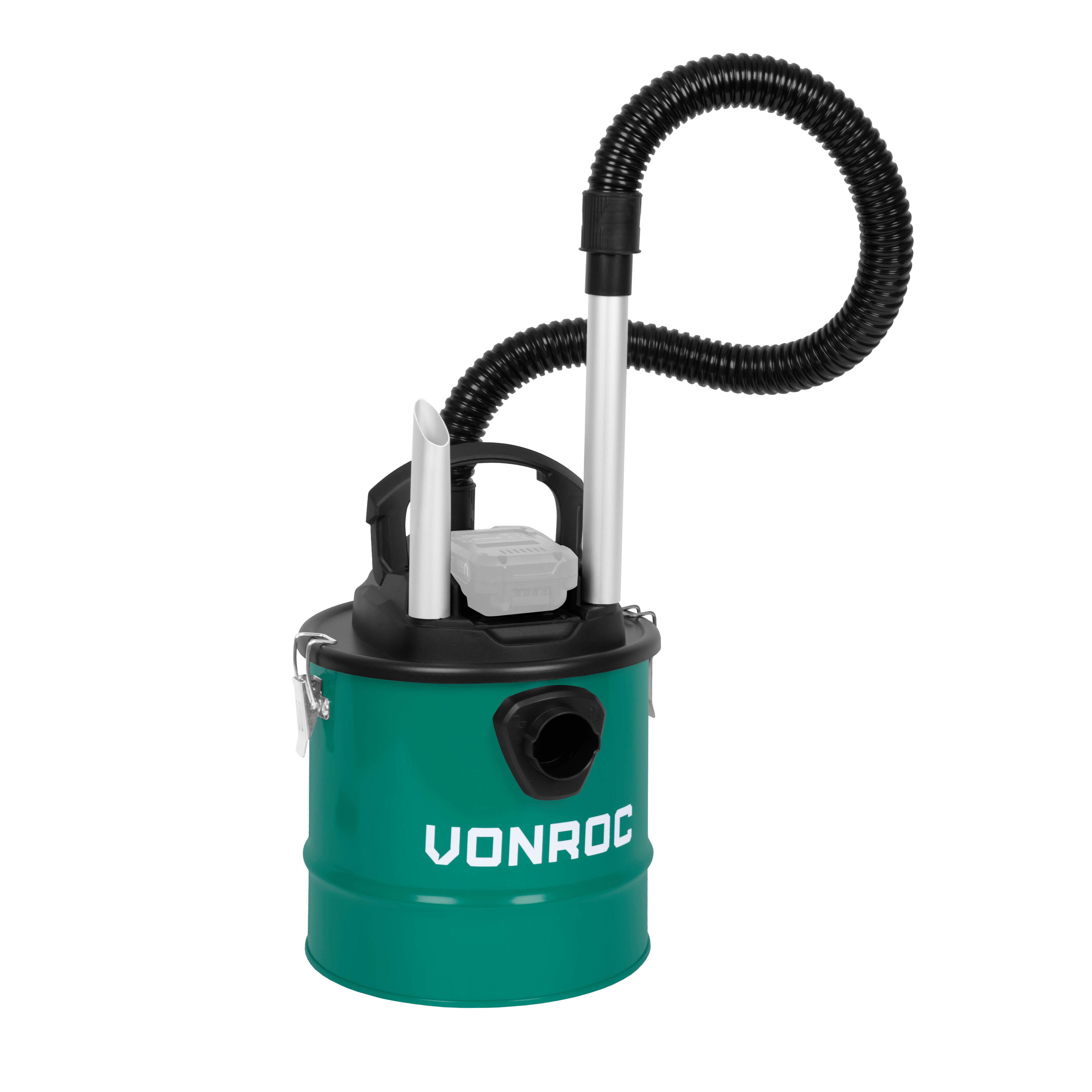 VONROC Aschesauger - VPower 20V Akku-Sauger, 12L Tank - HEPA Filter, beutellos, Exkl. Akku und Schnellladegerät