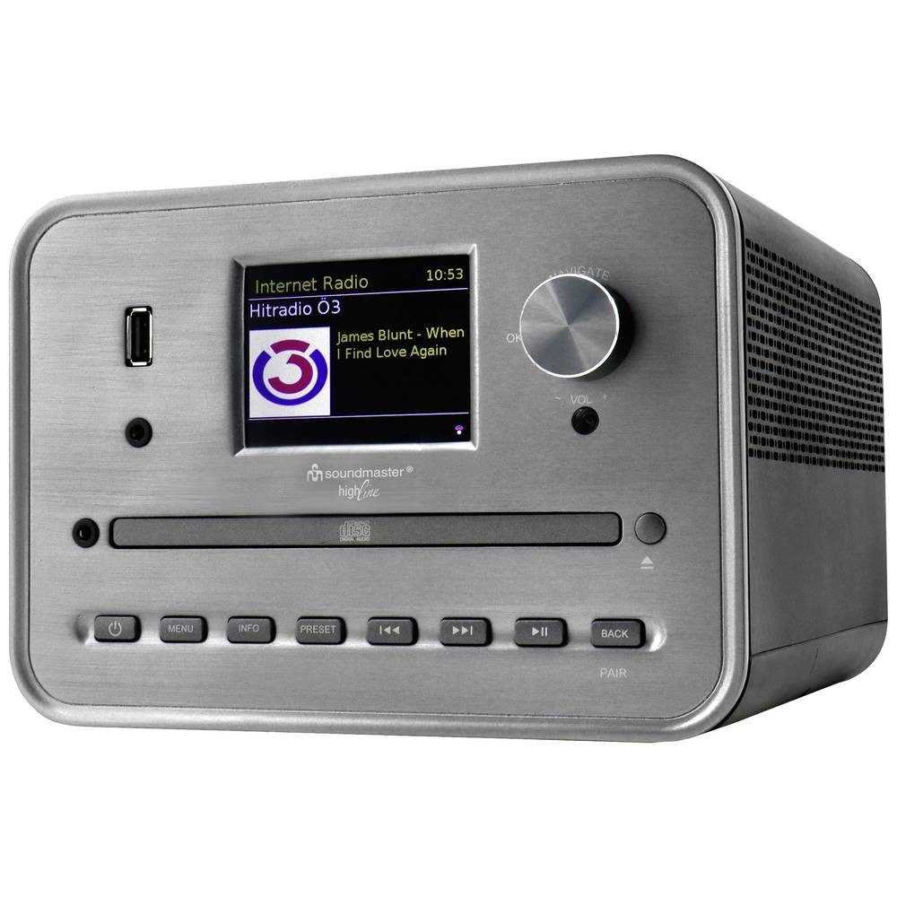 Soundmaster ® Soundstarkes Internet-Musikcenter 10747 CD-Player (Internetradio, DAB+, WLAN, USB, Inkl. Lautsprechern) – Bild 2 von 4