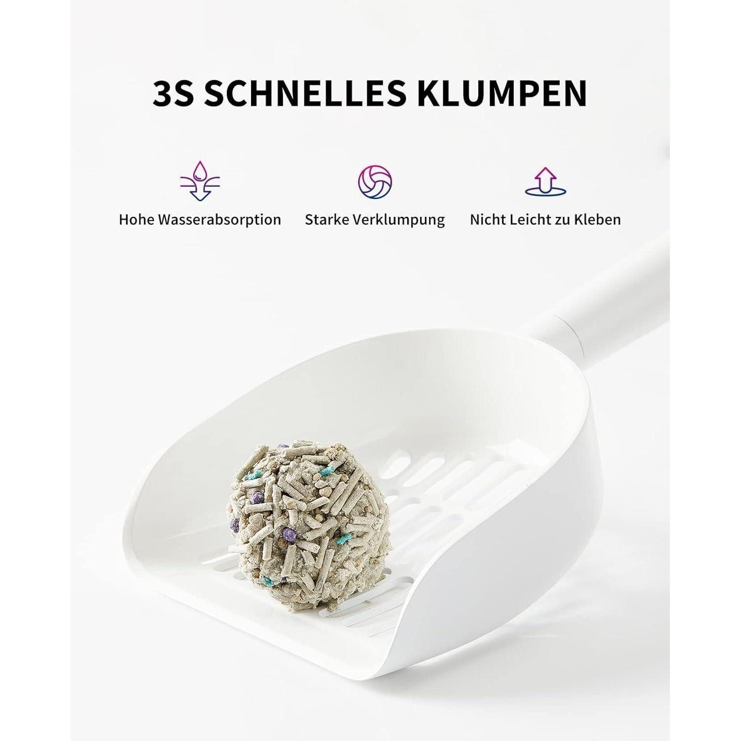 LuxusKollektion Katzenstreu 5-in-1 Gemischtes, Spülbares Katzenstreu, Aktivkohle, Extrem