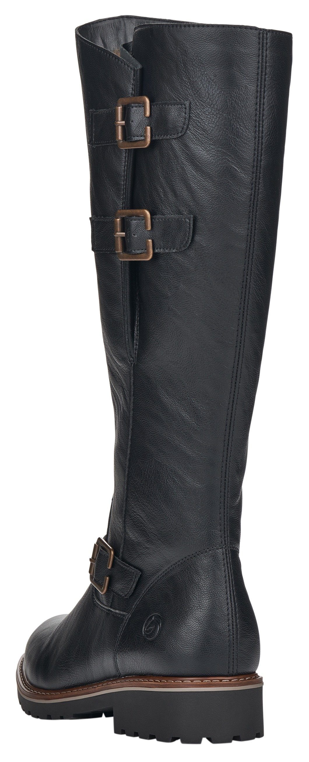 Remonte Winterstiefel, Blockabsatz, Langschaftstiefel, Wechselfußbett, XL-Schaft