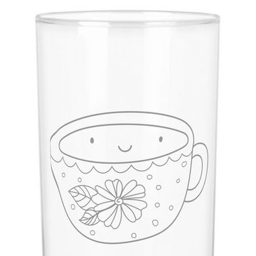 Mr. & Mrs. Panda Glas 400 ml Kaffee Tasse - Transparent - Geschenk, Trinkglas, Glas mit Gra, Premium Glas, Inspirierende Gravur
