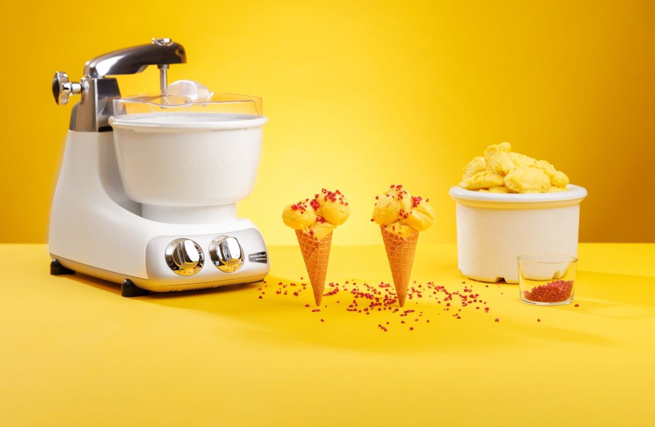 Ankarsrum Küchenmaschinen Zubehör-Set Ankarsrum Ice Cream Maker mit Spatel