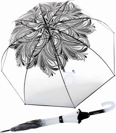 Knirps® Stockregenschirm transparenter Glockenschirm mit Aufdruck, immer gut geschützt und den Durchblick