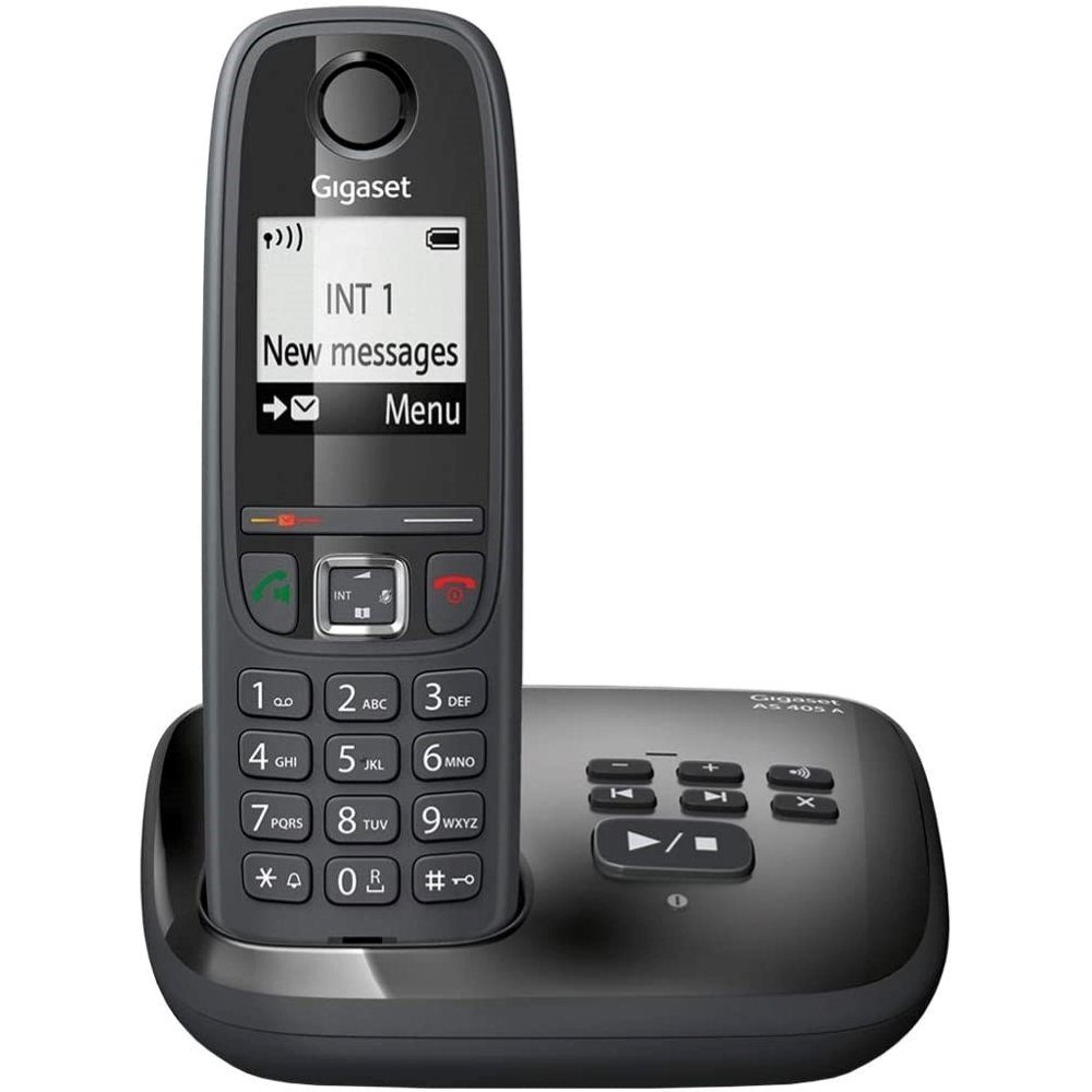 Gigaset DECT-Telefon A - Schnurloses AS - schwarz 405 Telefon