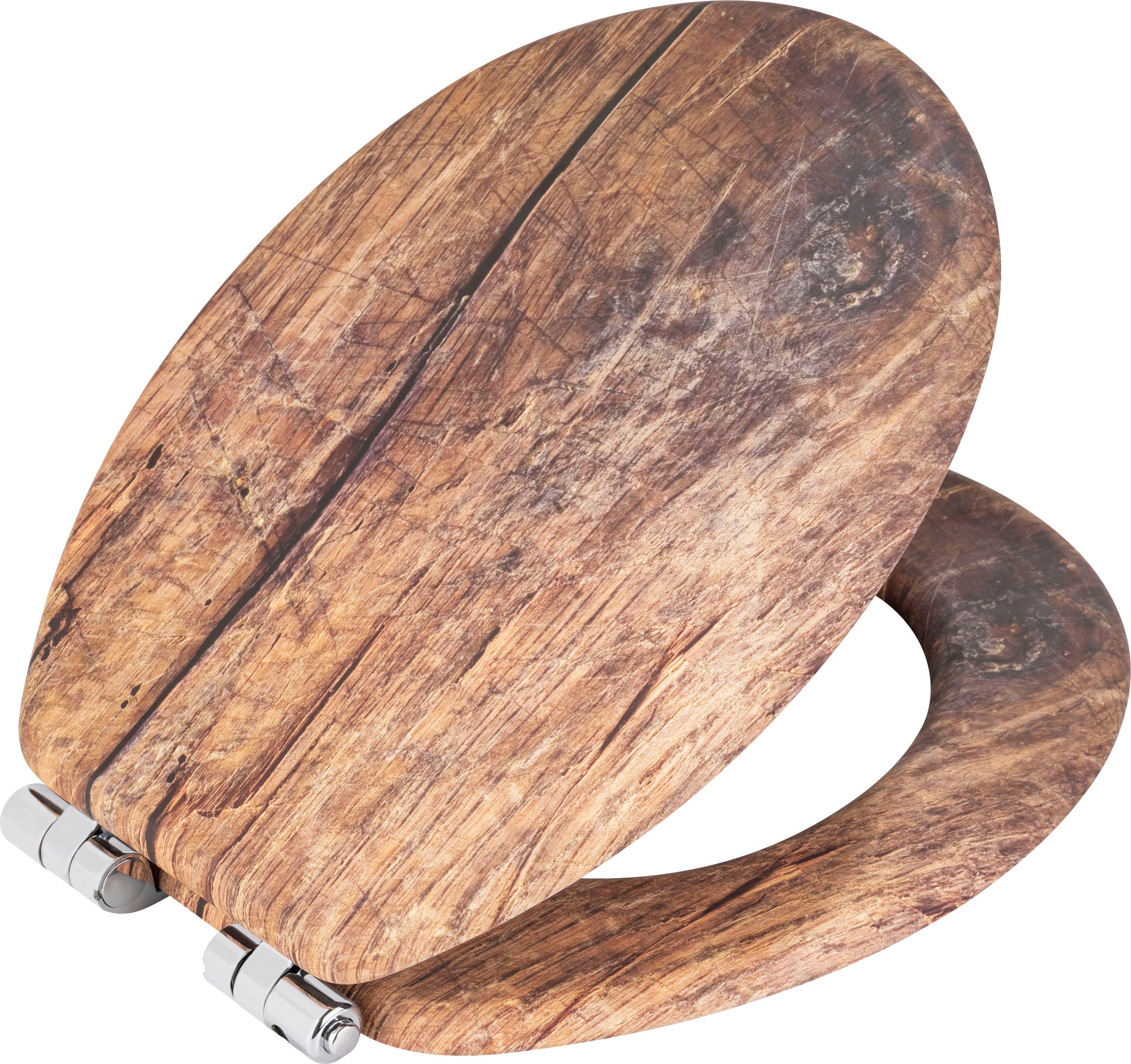 WENKO WC-Sitz Rustic, aus FSC®-zertifiziertem MDF, günstig online kaufen