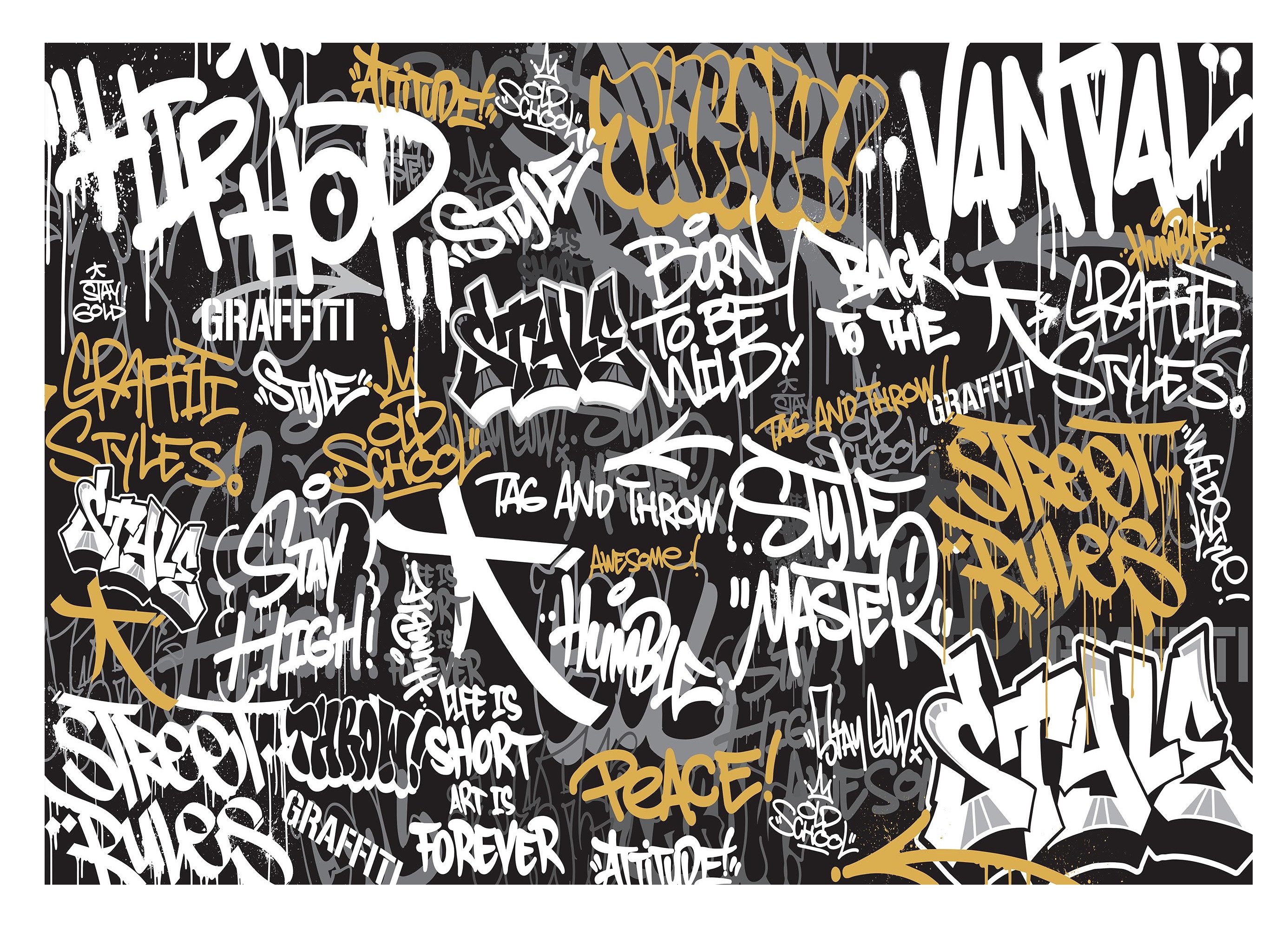 Wallarena Fototapete Kinderzimmer Jungen Graffiti Streetart Vlies Tapete Vl günstig online kaufen