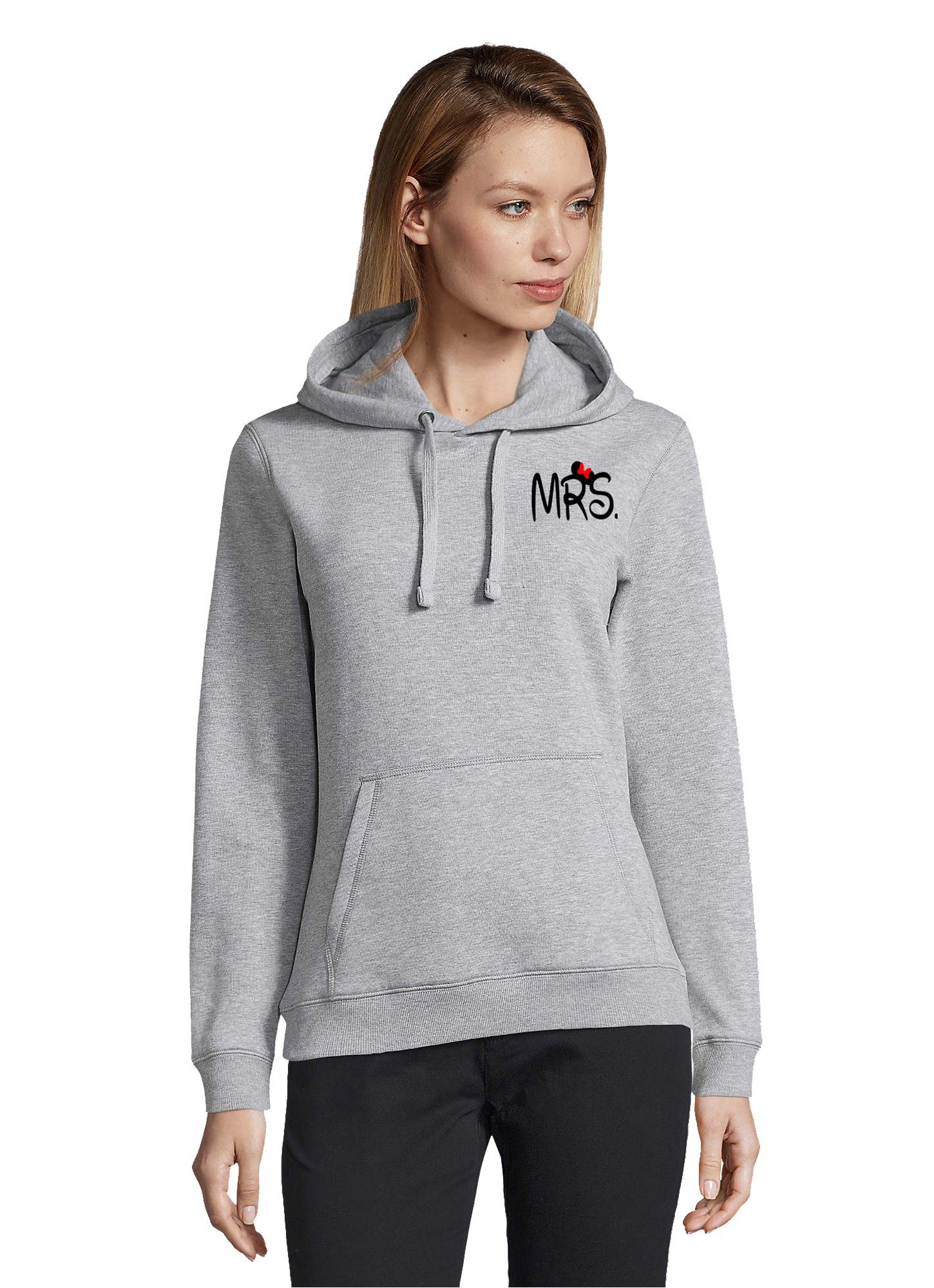 Hoodie Unisex Pullover Mr. Mrs. Mickey Minnie Paar Pärchen Friends
