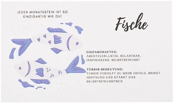 Firetti Kette mit Anhänger Schmuck Geschenk Halsschmuck Anker/Halskette Sternzeichen Geburtsstein, Made in Germany - mit Edelstein