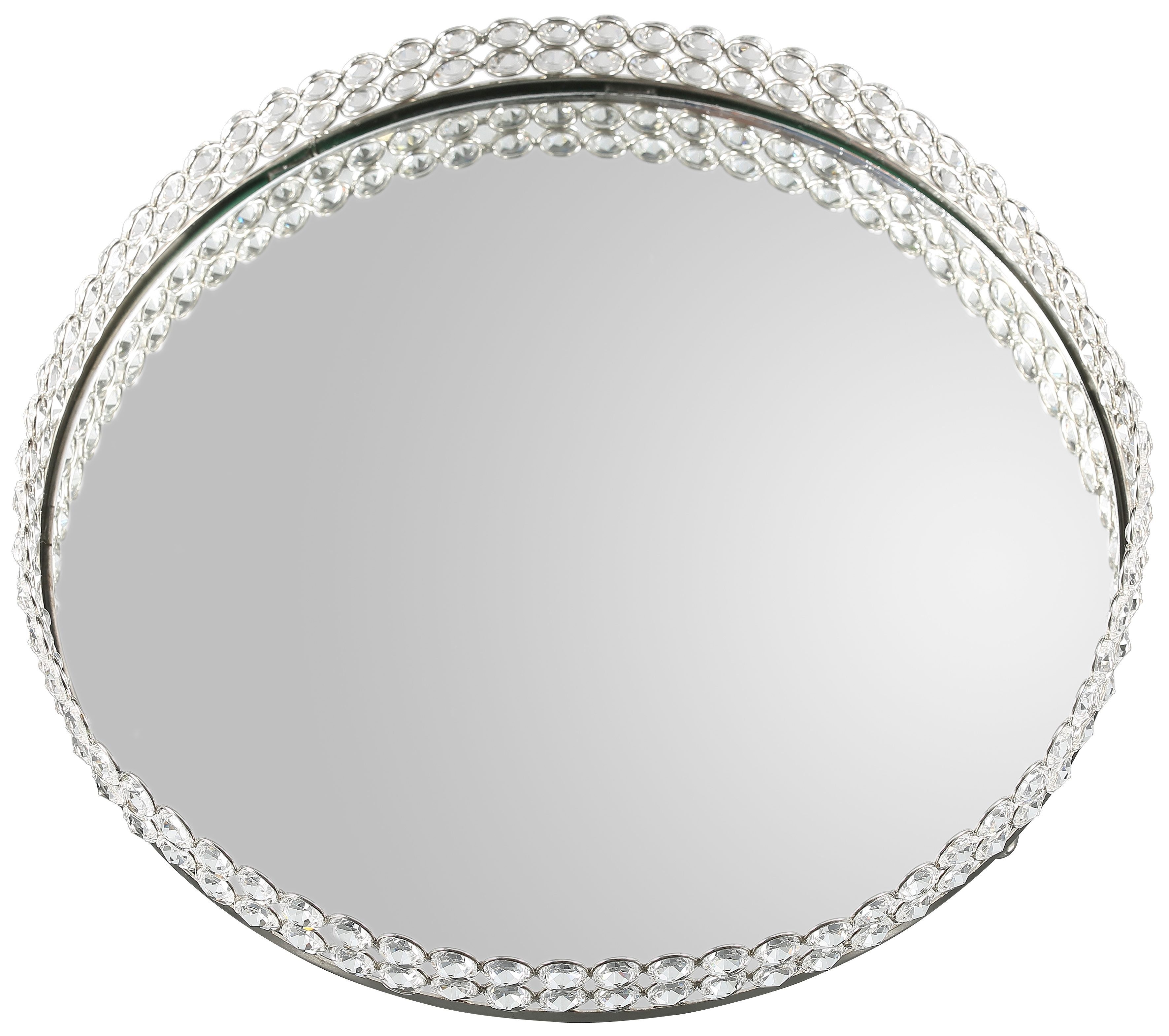 Home affaire Tablett, Aluminium, Glas, Kristall