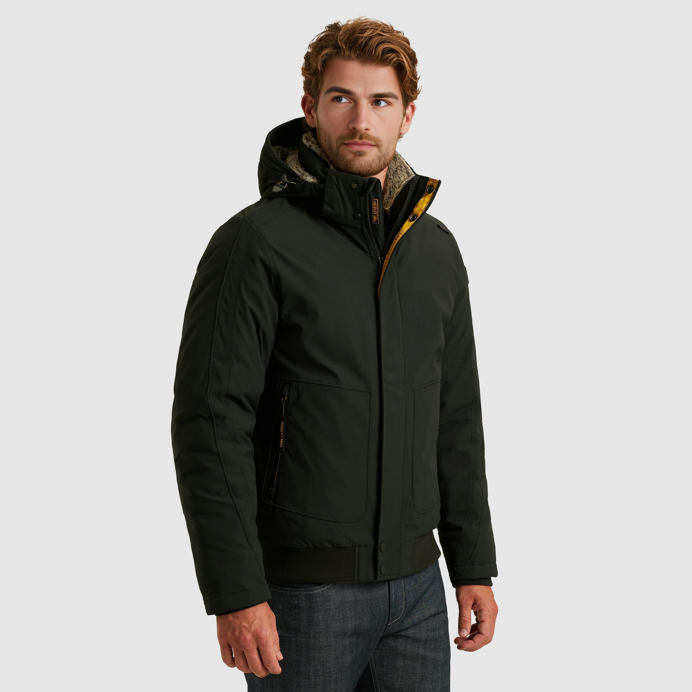 PME LEGEND Winterjacke mit abnehmbarer Kapuze und verdecktem Reißverschluss günstig online kaufen