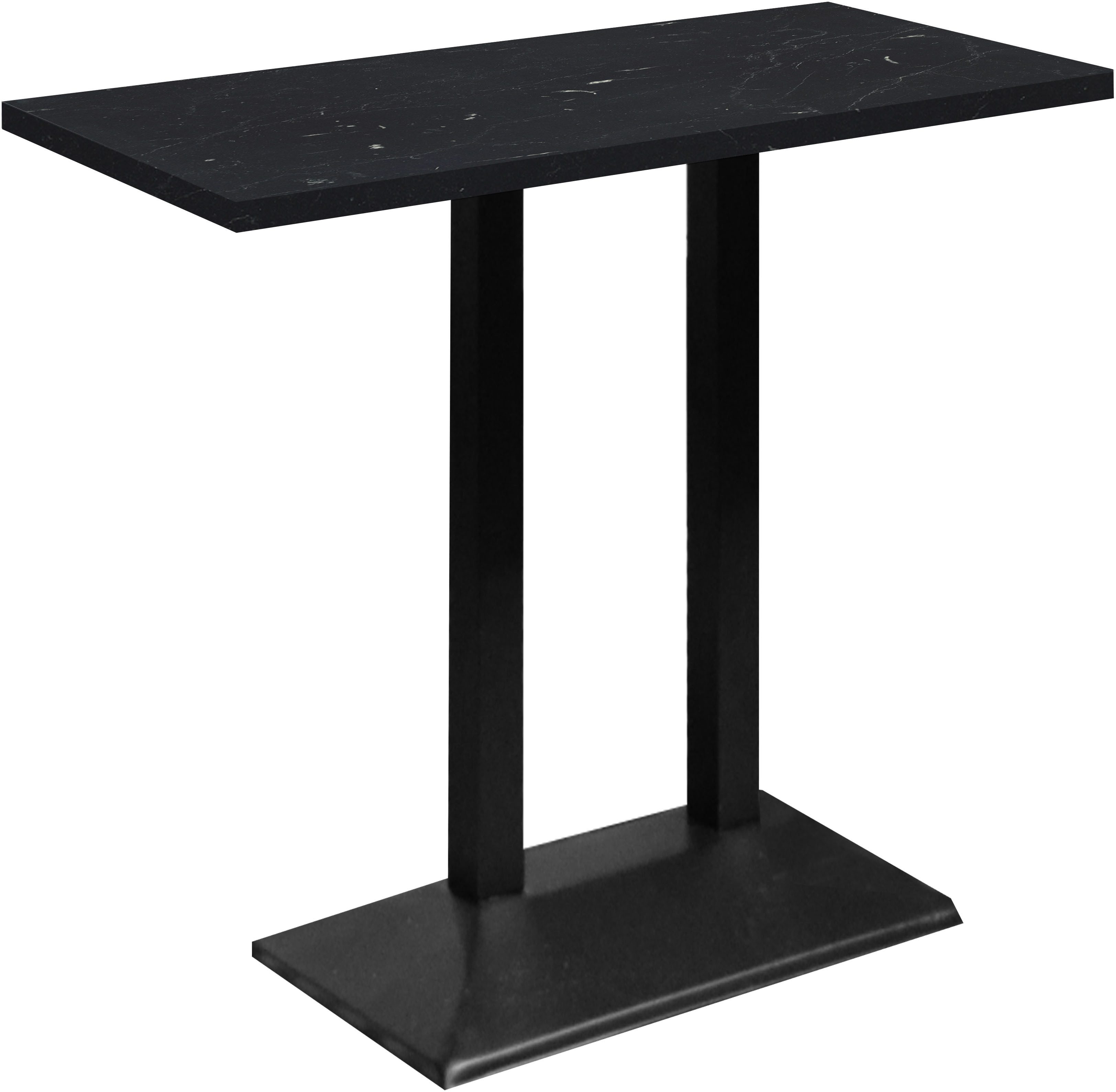 Mäusbacher Bistrotisch Big Bistro Metall, Doppelsäulengestell, eckige Platte BHT 120x105x70 cm
