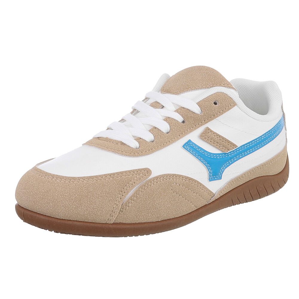 Ital-Design Moderne Damen Sneakers mit Komfort für Alltag und Freizeit Sneaker (90033120) Flach Sneakers Low in Hellbraun