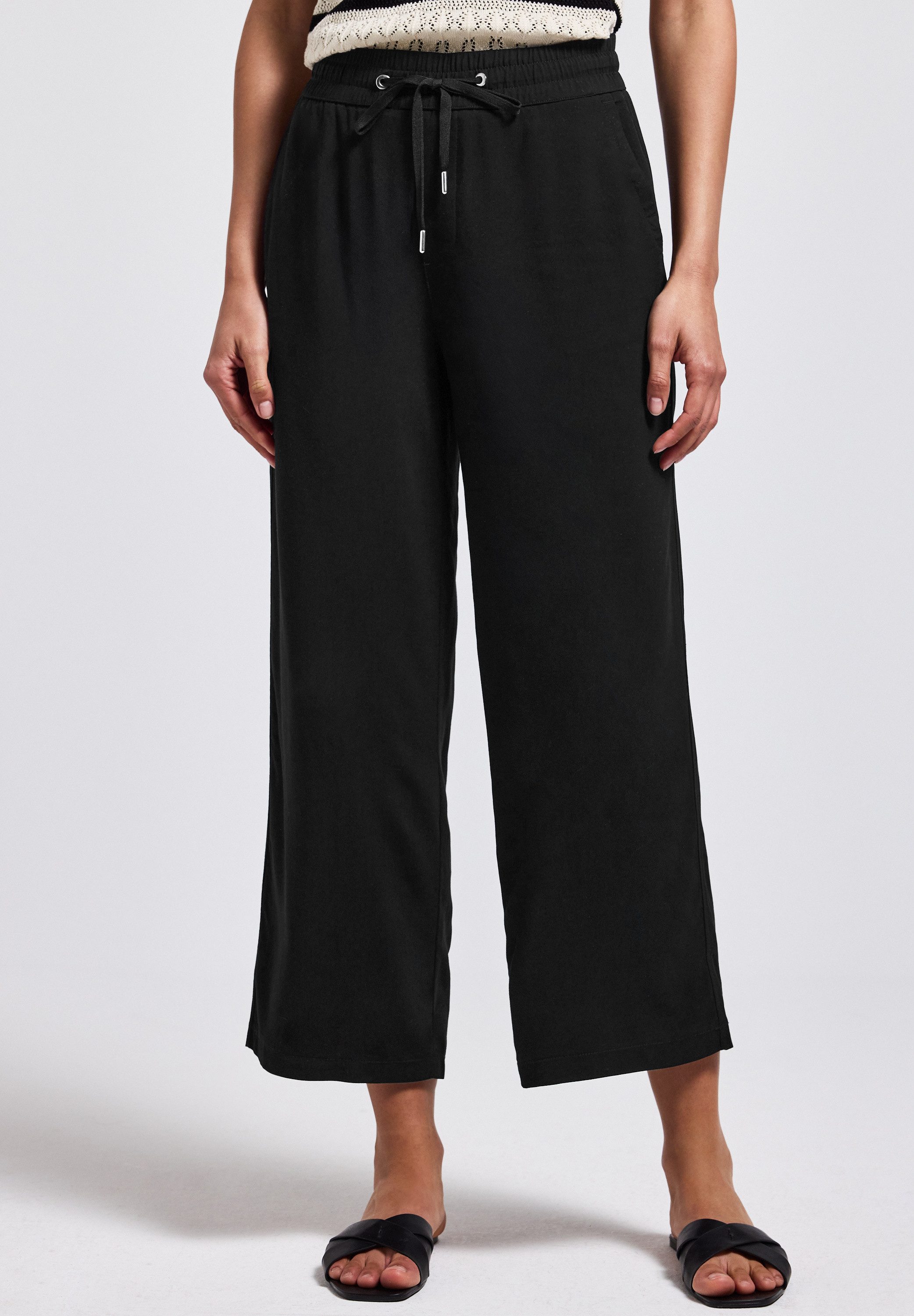 STREET ONE Stoffhose High Waist