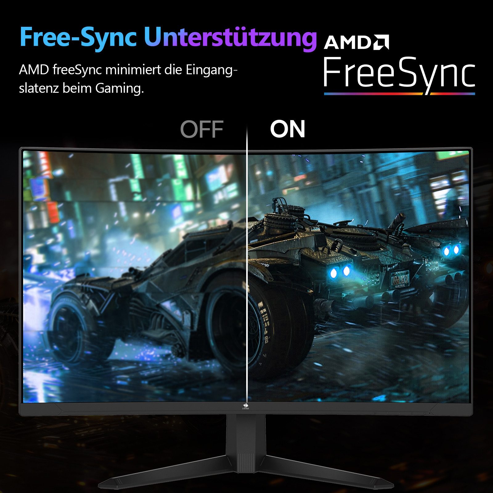 Z-EDGE LED Curved-Gaming-Monitor (69 cm/27 ", 1920 x 1080 px, FHD, 1 ms Reaktionszeit, 300 Hz, LCD)