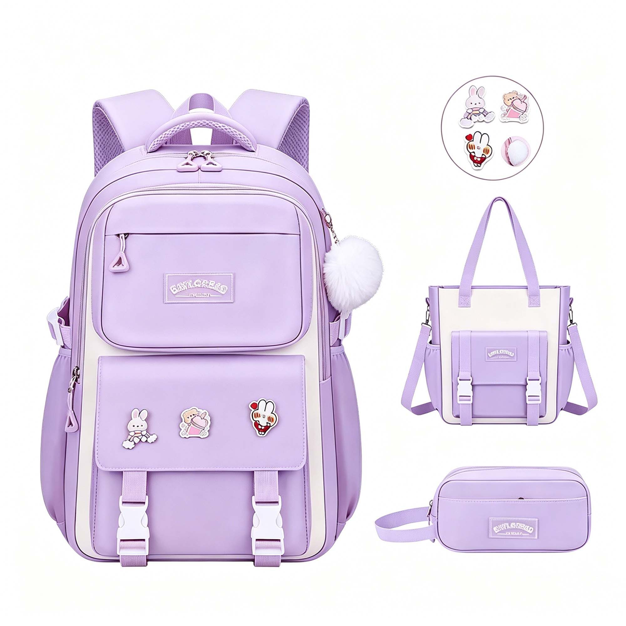 Schulrucksack Schulrucksack 3-teilig Set reflektierend große Kapazität ergonomisch