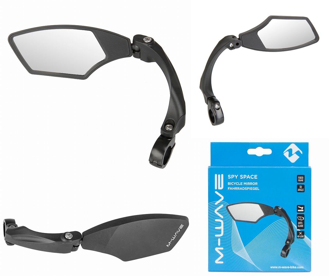 M-Wave Fahrradspiegel Fahrradspiegel Spy Space verstellbar blendfrei schlagfest Recht