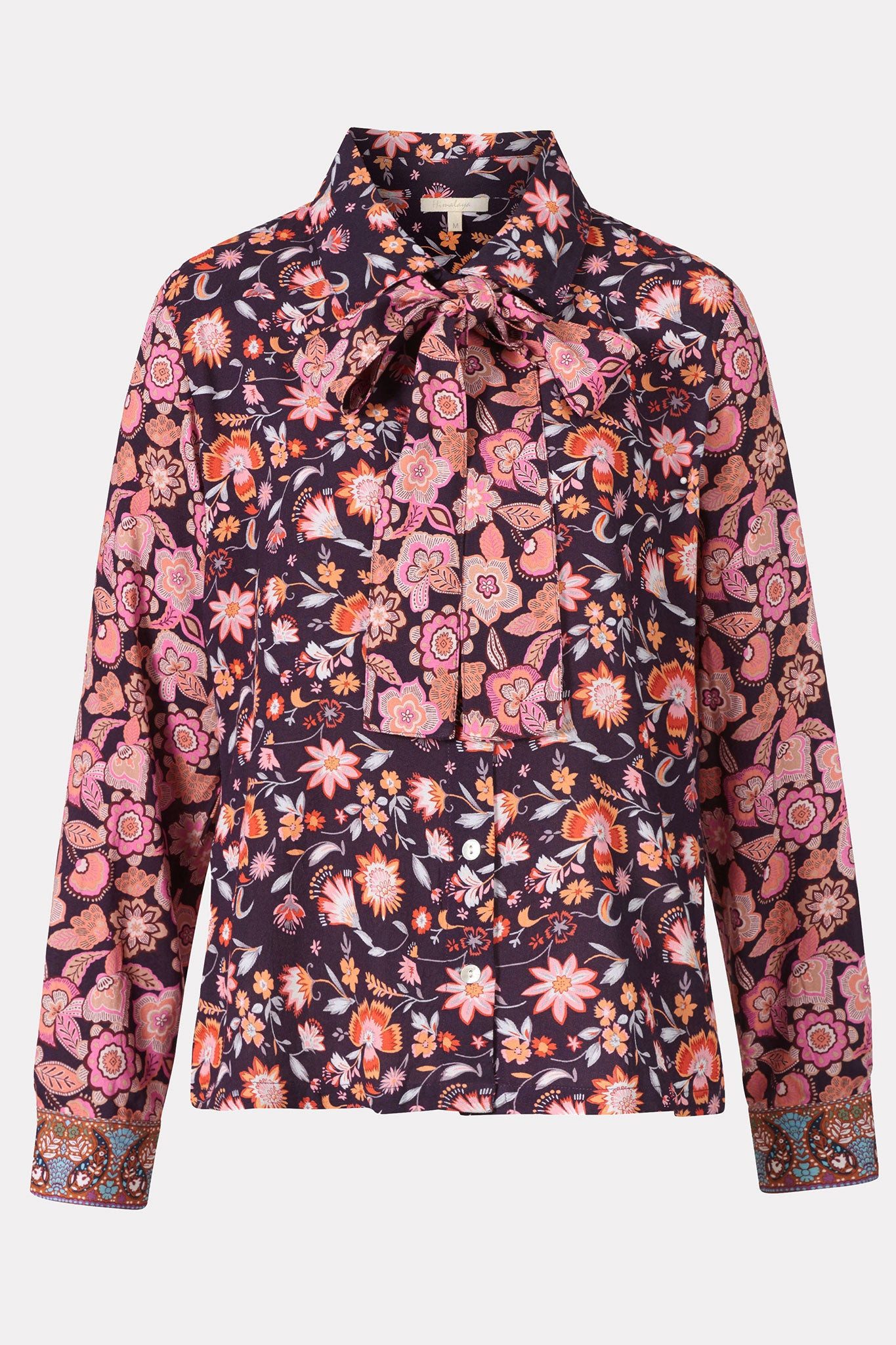 Himalaya Clothing Langarmbluse Damen mit verspieltem Blumenprint - Schluppe günstig online kaufen