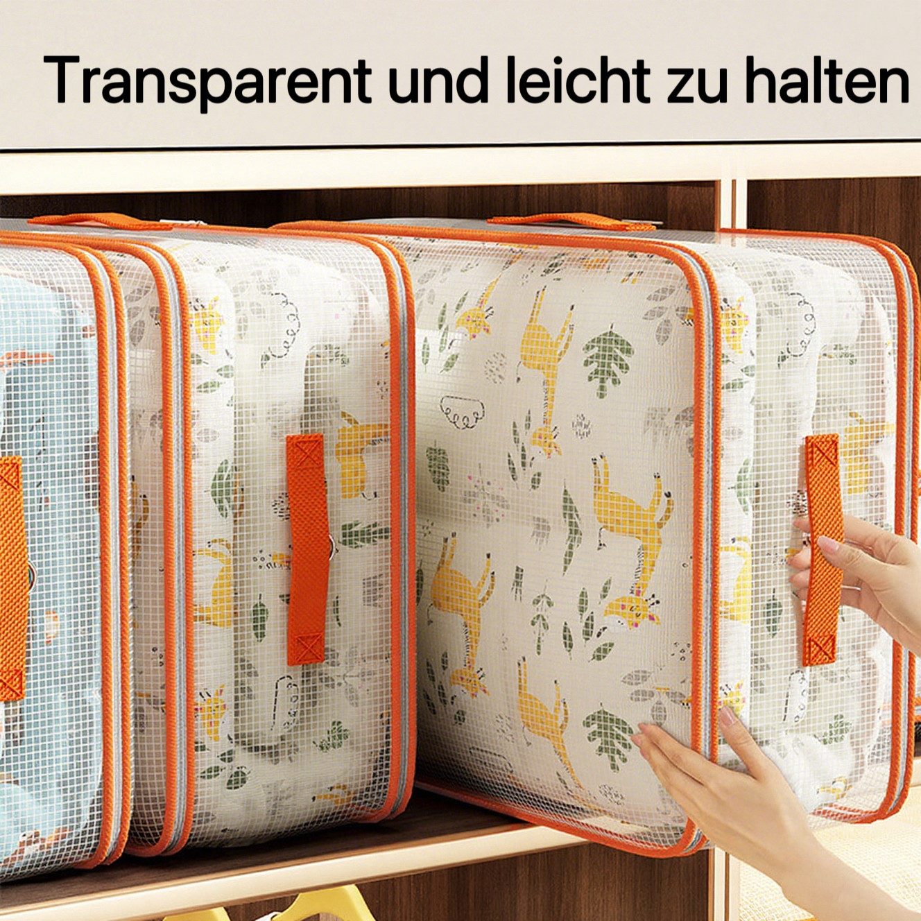 HoyoLee Handels GmbH Aufbewahrungstasche 2 Aufbewahrungstaschen Decken Daunenjacken Staubund Wasserfestigkeit – Bild 3 von 5
