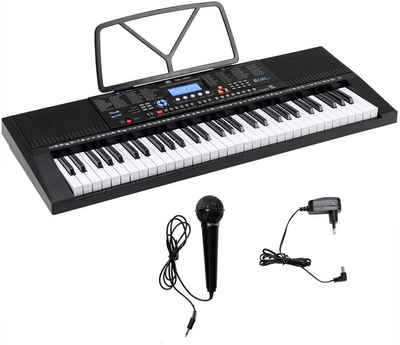 COSTWAY Digitalpiano »61 Tastatur Elektrisches Keyboard«, mit Notenständer Mikrofon, 300 Klangfarben, 300 Rhythmen, 30 Demo