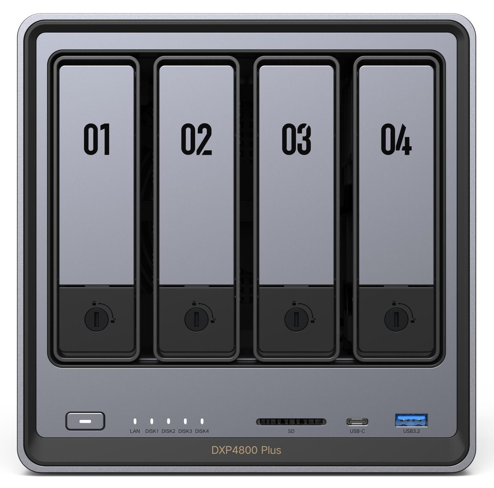 UGREEN Ugreen NASync DXP4800 Plus & 4x SEAGATE ST4000VN00 HDD-NAS-Festplatte
