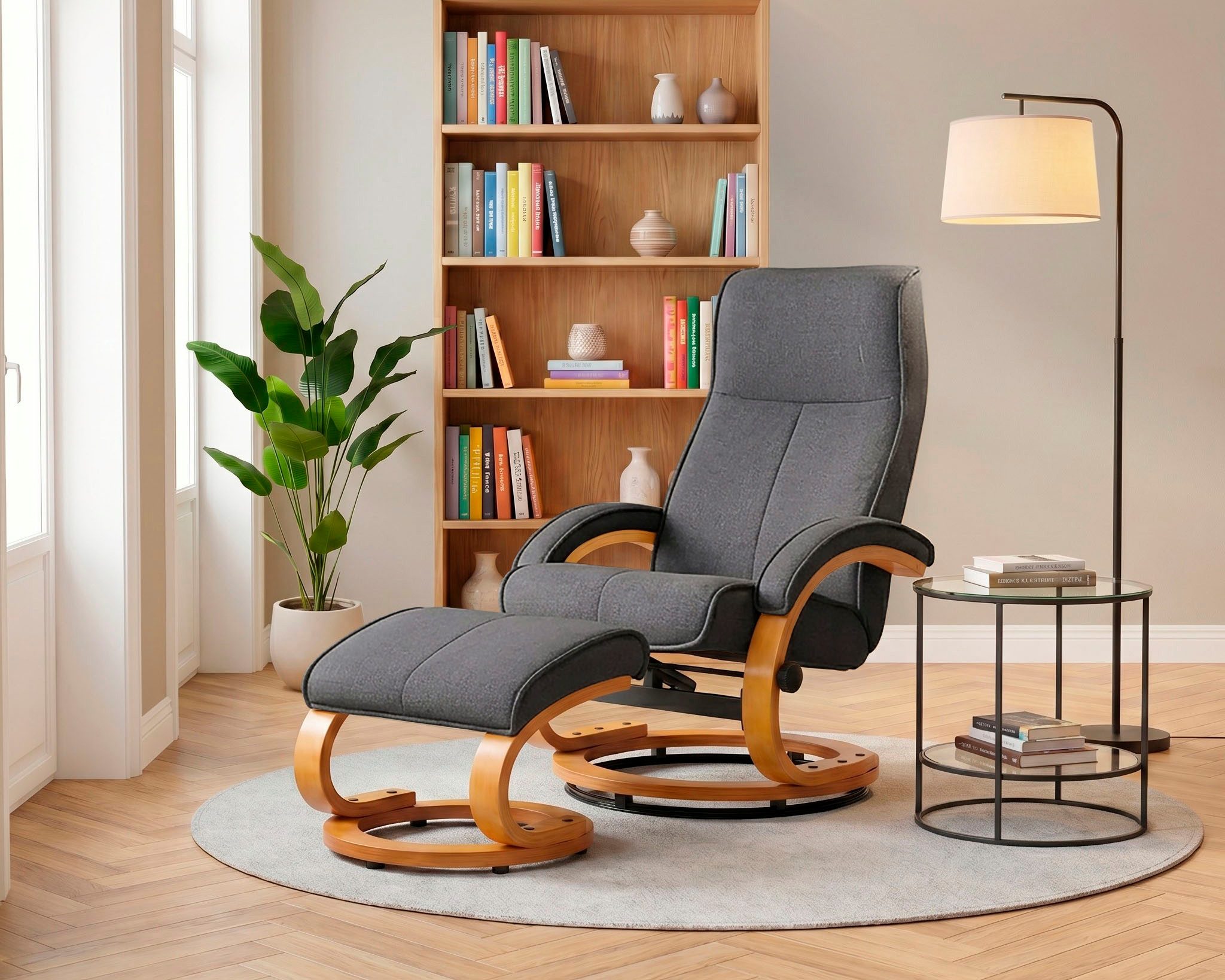 OTTO home Relaxsessel mit Hocker PARIS Webstoff - OTTO. Verlässliche Qualität. (Set, 2-St., bestehend aus Sessel und Hocker), Relaxfunktion, Dreh- und Kippfunktion, Unser Dauertiefpreis