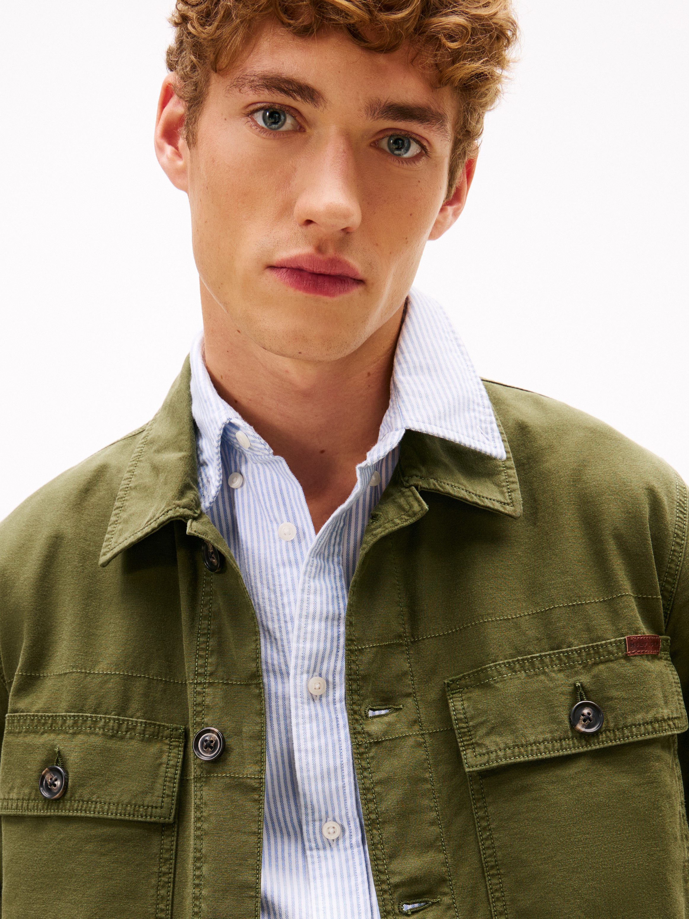 Tommy Hilfiger Hemdjacke GMD UTILITY aus strukturiertem Satin günstig online kaufen