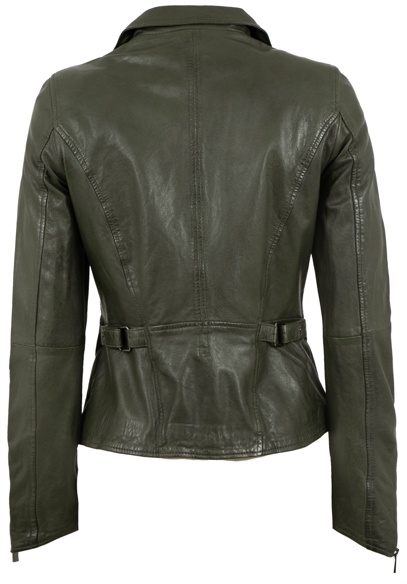 Jilani Lederjacke Enna-2 Jilani - Damen Lederjacke Lammnappa olive