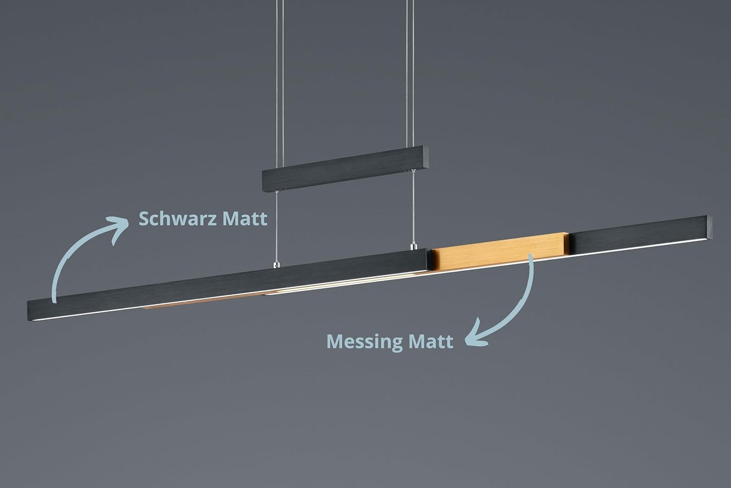 lightling LED Pendelleuchte Tina, LED fest integriert, Tageslichtweiß, 4 fach Touch, Lichtfarbe einstellbar, flexibel verstellbar