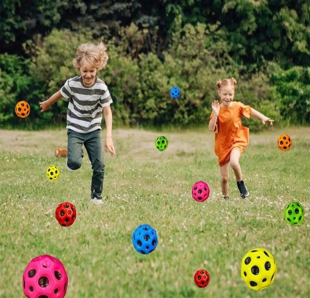 OLi Spielball Jump Ball 3 Stück Hohe Springende Stressabbau für Erwachsener & Kinder (Hüpfbälle Gummiball Spaceballs 7 cm, 3-St., 3 bis 12 Stück), ein Knallendes Geräusch Machen Hüpfbälle
