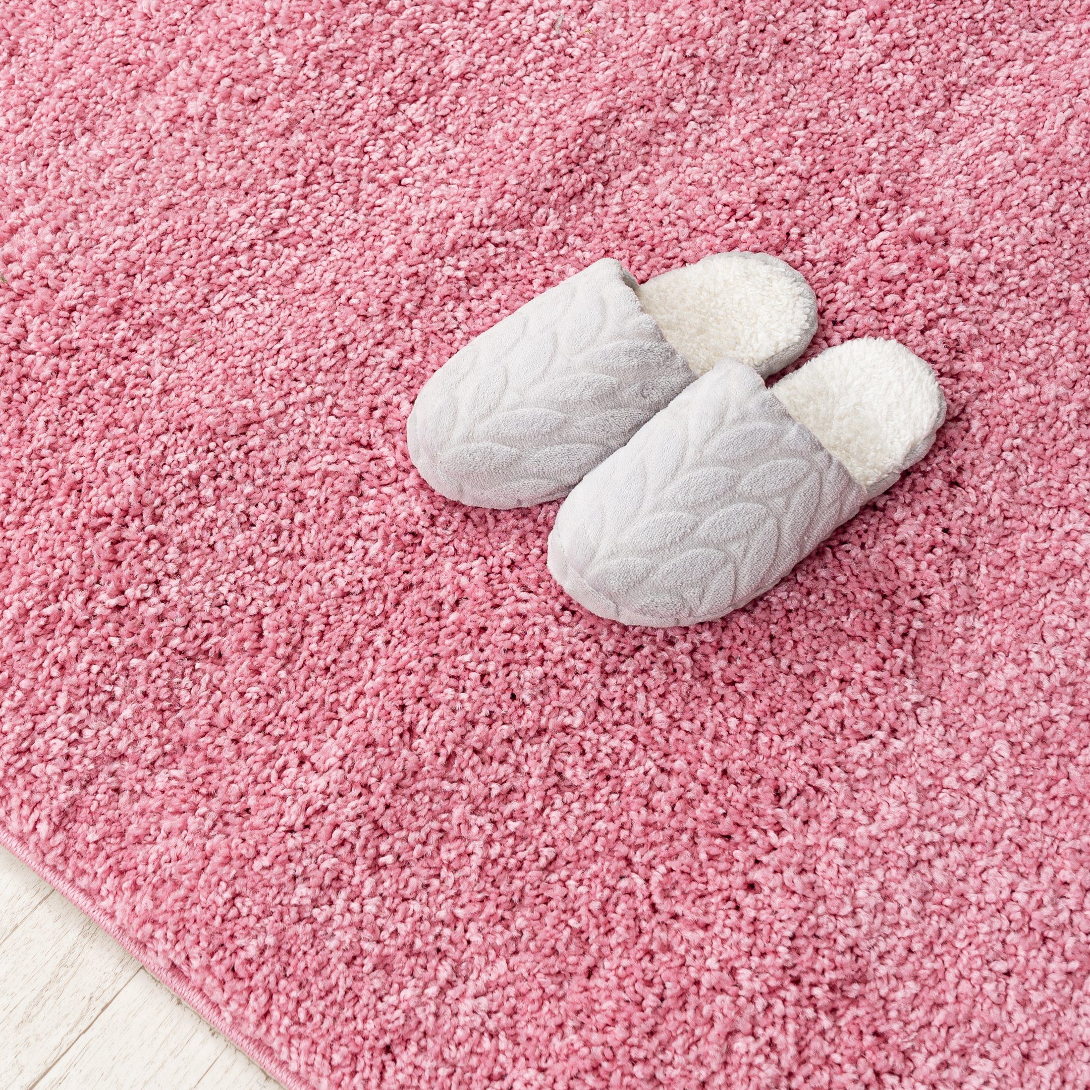 cm, mm Höhe Hochflor Teppich für Weich / Rosa Shaggy - Uni, Pink Hochflor-Teppich Pink, Pflegeleicht, x Mazovia, 30 Einfarbig Wohnzimmer 7388A Langflor, Rosa 60 100 Rechteckig,