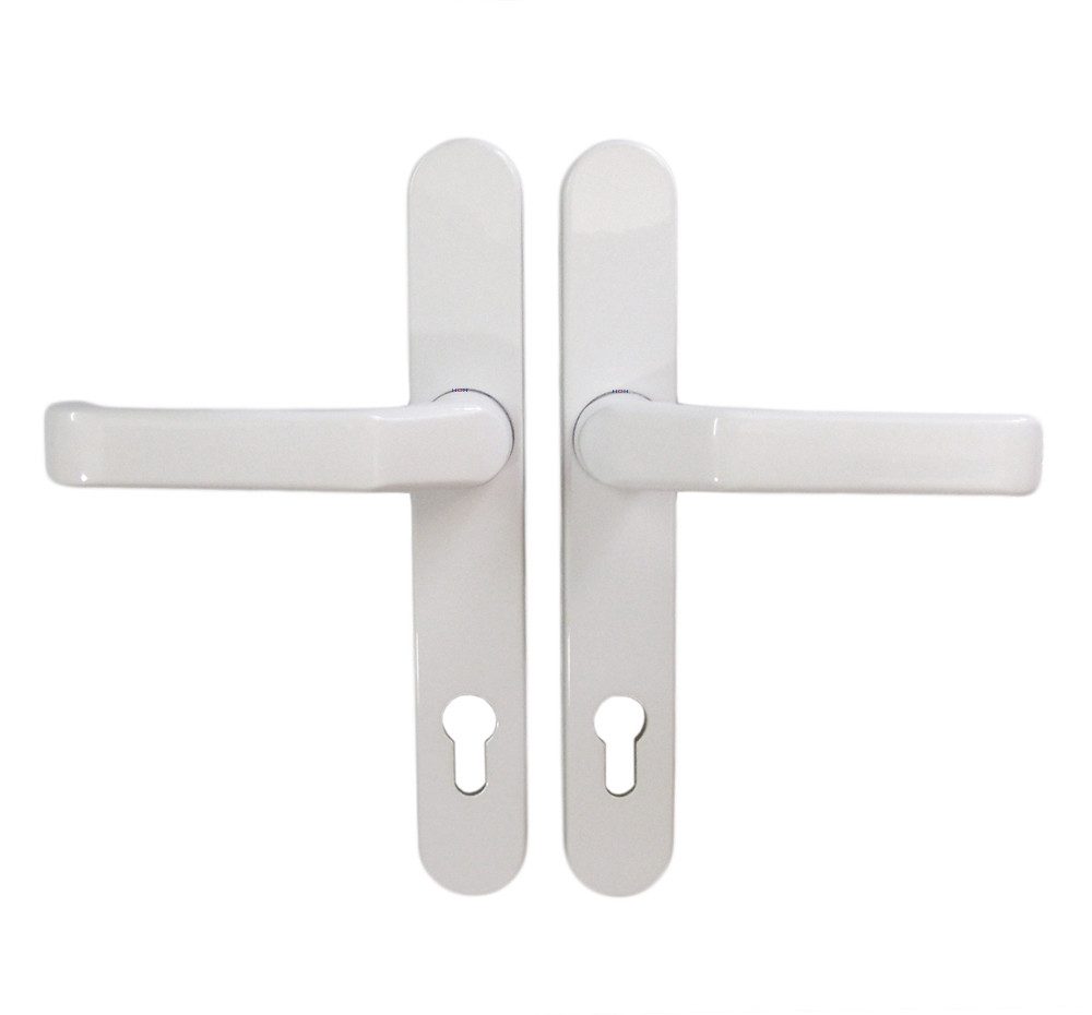 Türbeschlag Schmalrahmen Türbeschlag SRG 1602 Weiss PZ 92 mm Dr-Dr, mitgelieferte Aufschiebhülse bei 10 mm Vierkant-Schlösser verwendbar