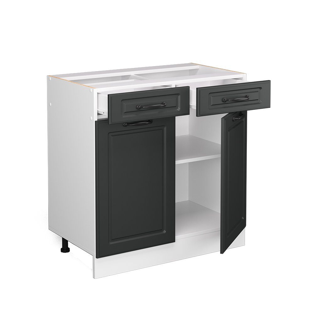 Vicco Unterschrank R-Line, Anthrazit Landhaus/Weiß, 80 günstig online kaufen
