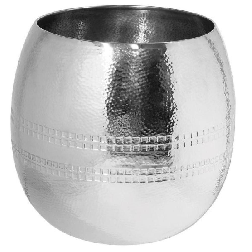 Fink Blumentopf Übertopf Carus Edelstahl gehämmert (25cm)