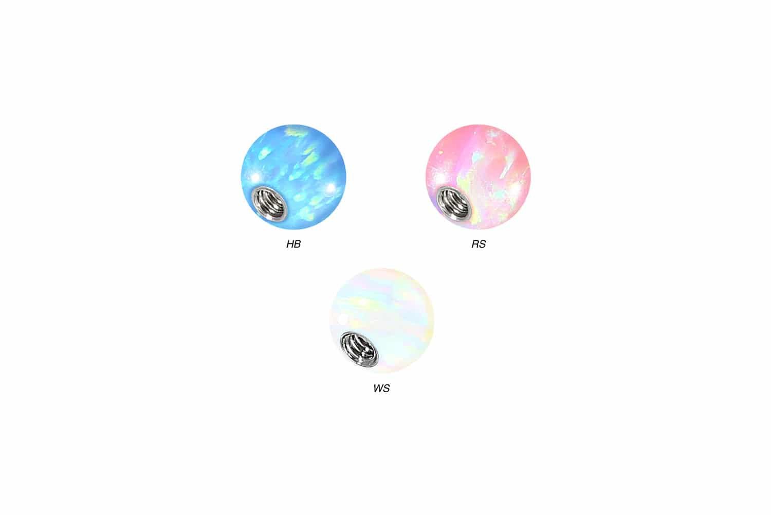 PIERCINGLINE Piercing-Set SET Synthetischer Opal Schraubkugel günstig online kaufen