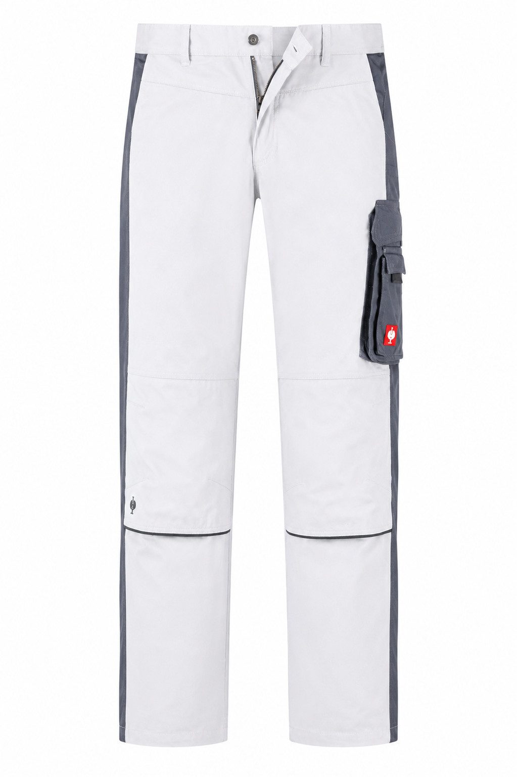 Arbeitsbundhose Strauss Bundhose e.s.active Arbeitshose Flexbelt weiß/grau