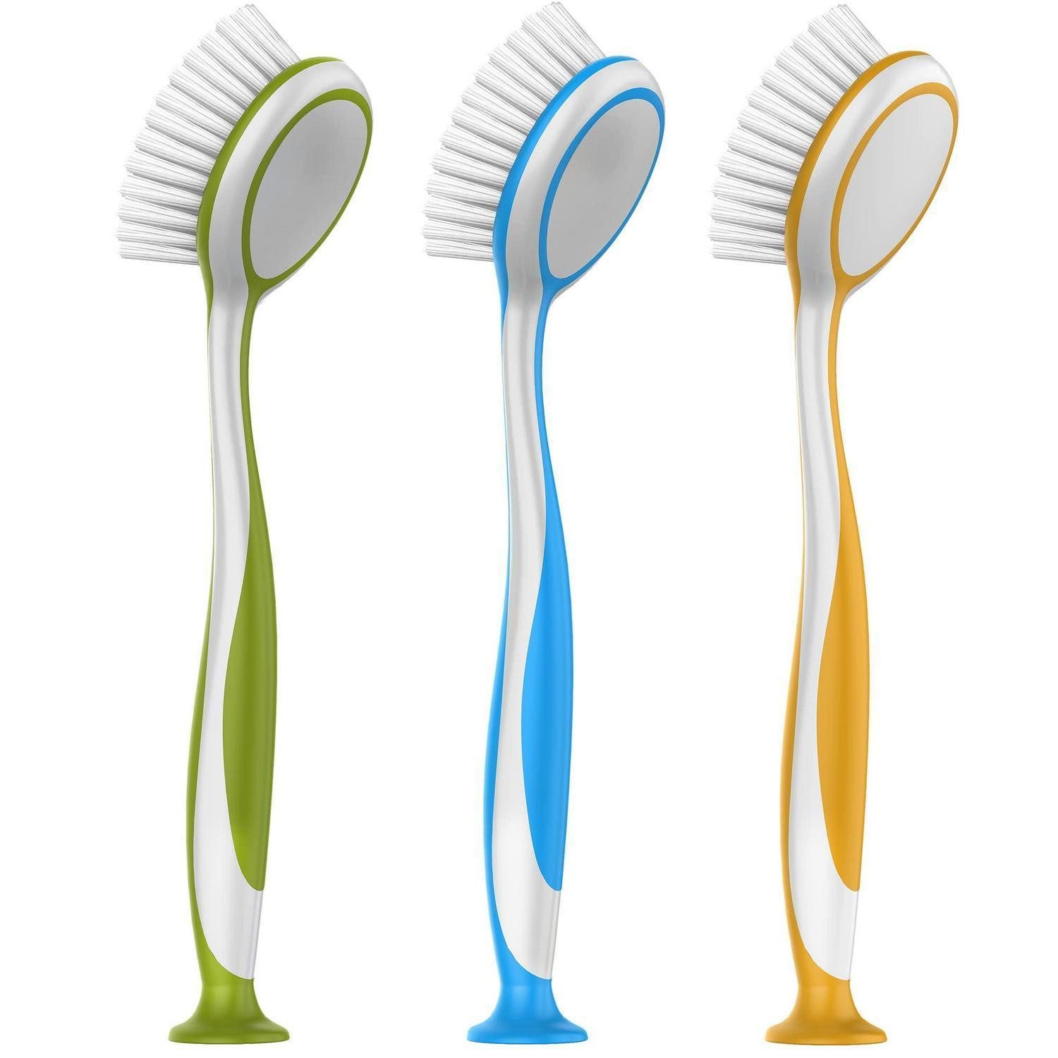 LuxusKollektion WC-Reinigungsbürste Spülbürste rund mit Saugnapf 3er-Pack, (3-tlg)