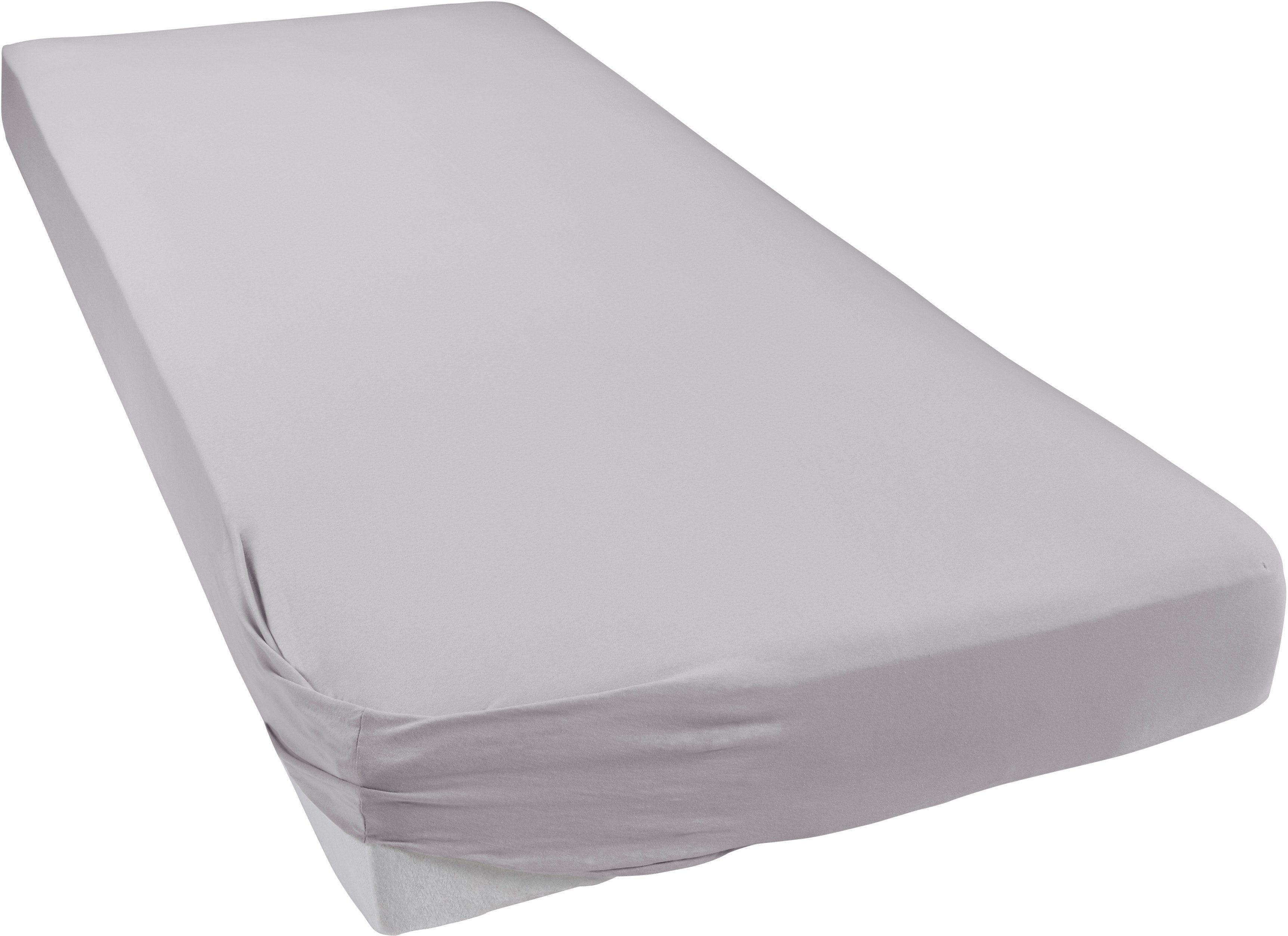 bellana Spannbettlaken bellana deluxe mit Elasthan, Jersey 230 g/m², Premium-Qualität, Jersey-Elasthan, Gummizug: rundum, (1 Stück), mit 5% Elasthan, für Matratzen bis 35cm Höhe, bügelfrei, faltenfrei