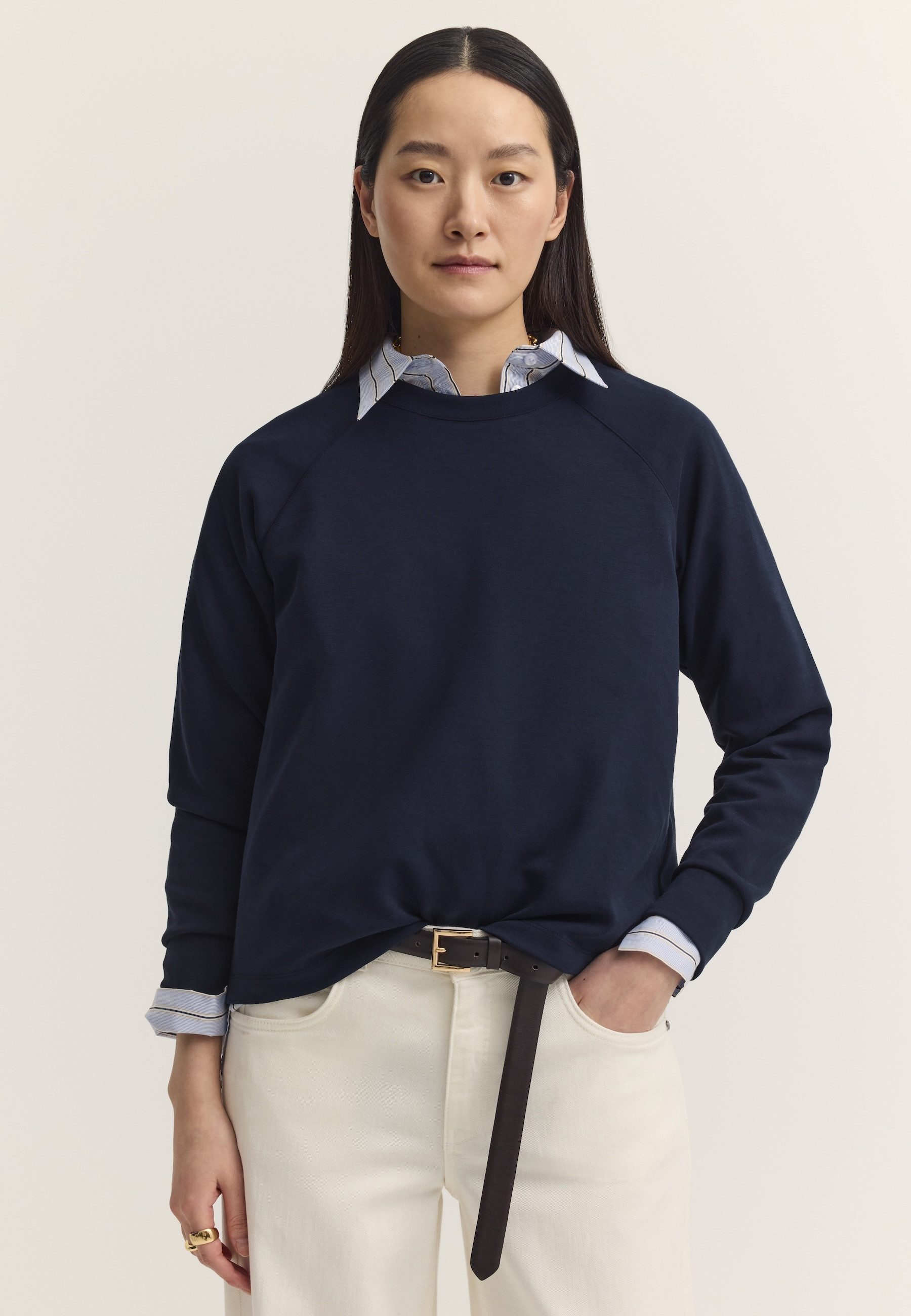 bugatti Sweatshirt Modern Fit Modern Fit Cozy Touch Rundhals