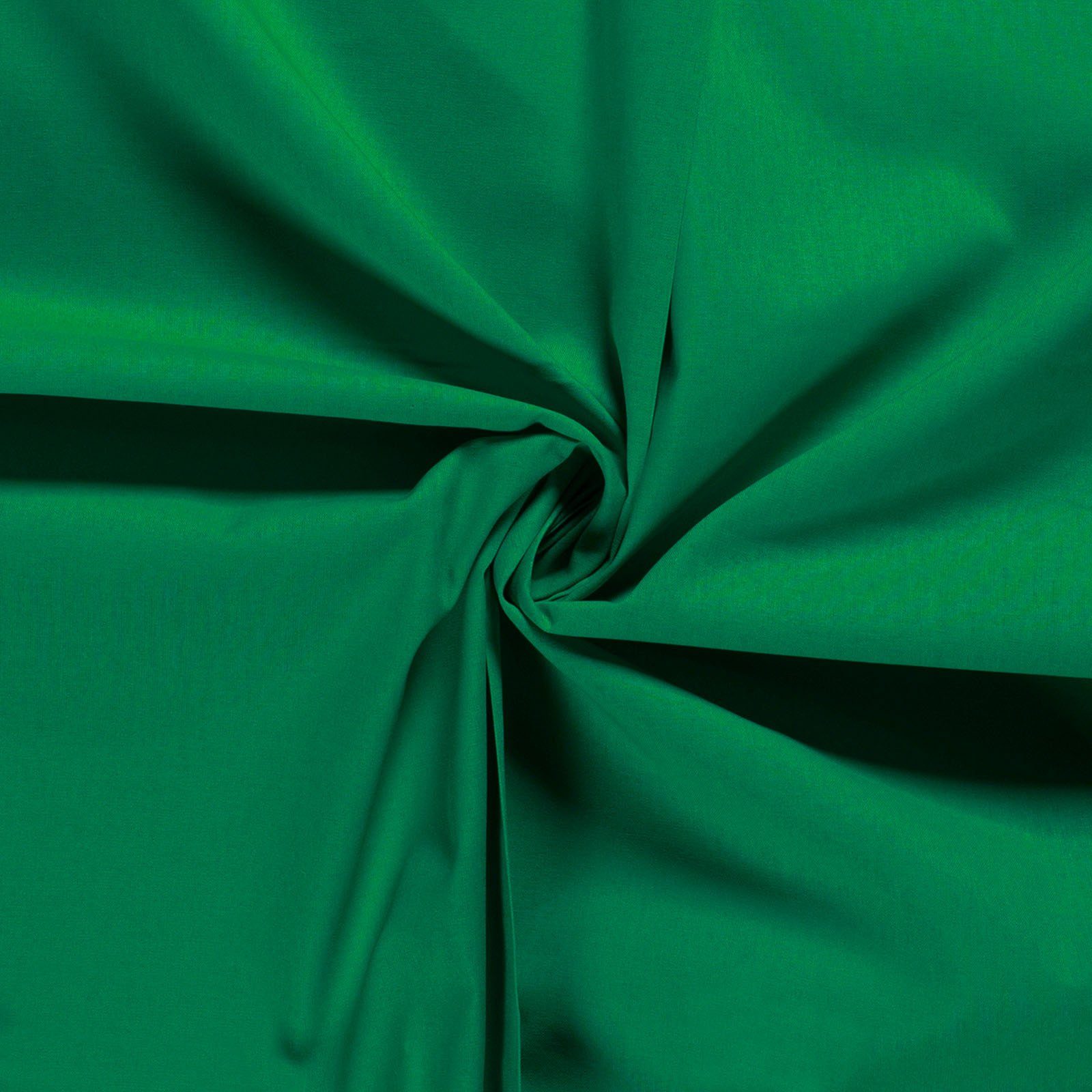 maDDma Stoff Popeline Baumwollstoff 50x140cm Meterware unifarben Basicstoff, grün