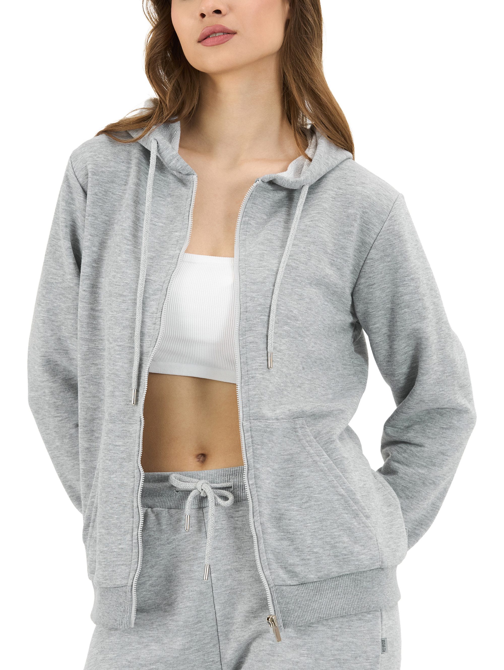 RedBridge Kapuzensweatjacke Basic mit Zipper und Kordelzug