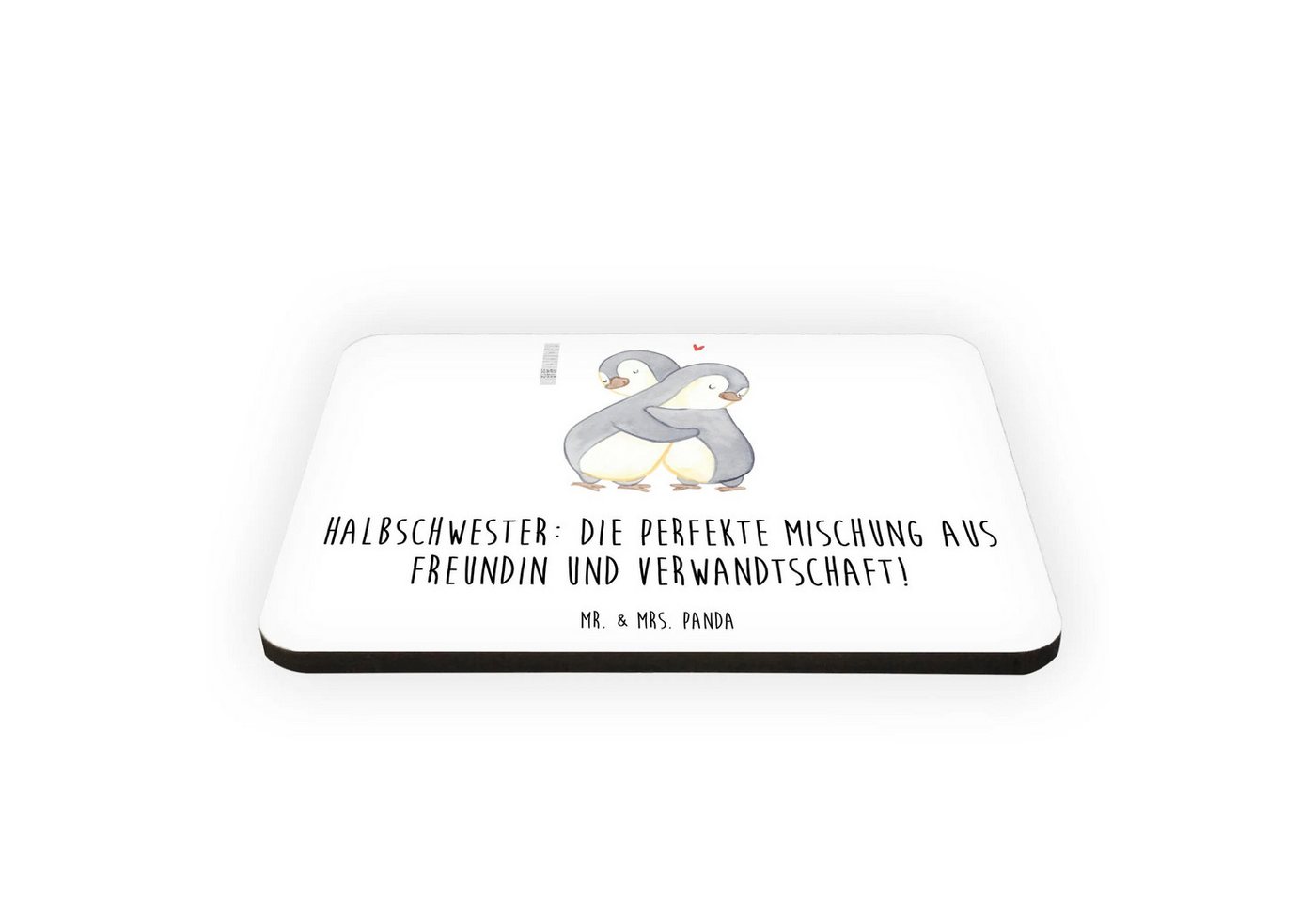 Thumbnail - Mr. & Mrs. Panda Magnet Halbschwester Glück - Weiß - Geschenk, Bindung, Schwesterlichkeit, Mo (Packung, 1-St., Halbschwe...