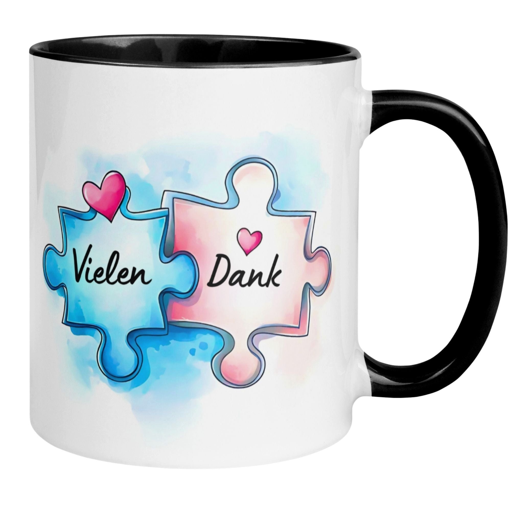 Momentals Tasse Danke – „Vielen Dank als Puzzleteile“ – Dankeschön Geschenke Becher, Gratis Versand · Links-&Rechtshänder · Spülmaschinenfest