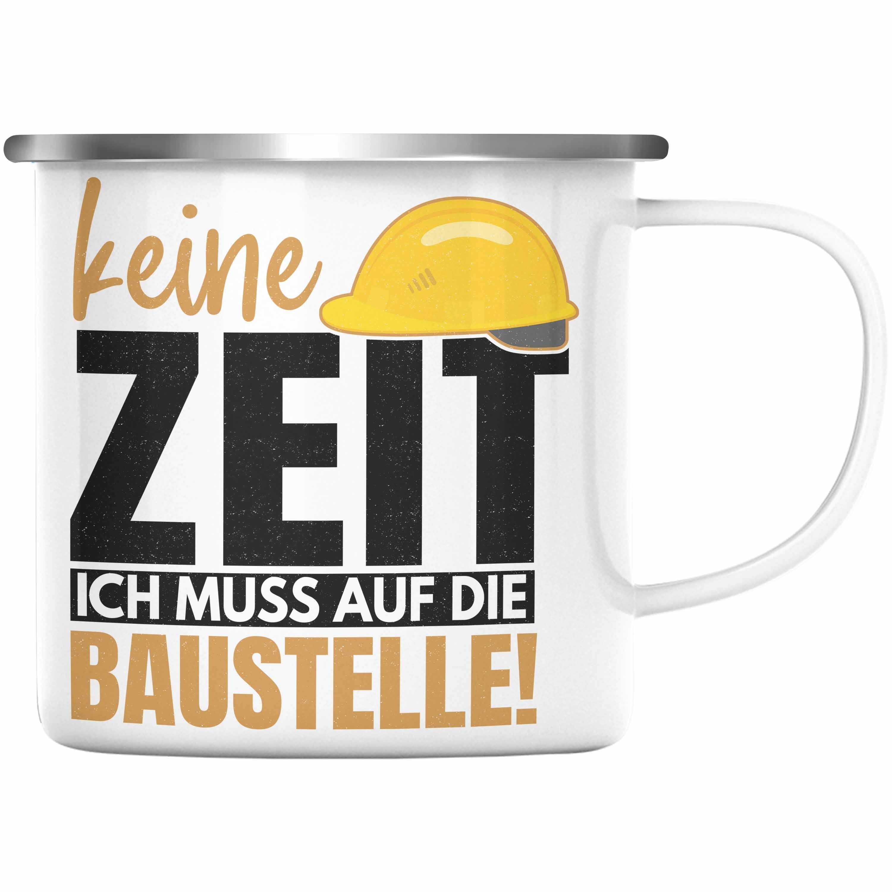 Trendation Thermotasse Trendation Bauherr Geschenk Spruch Emaille