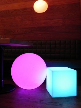 7even Dekolicht 7even LED Design Cube 40 LED Leucht Sitzwürfel In und Outdoor