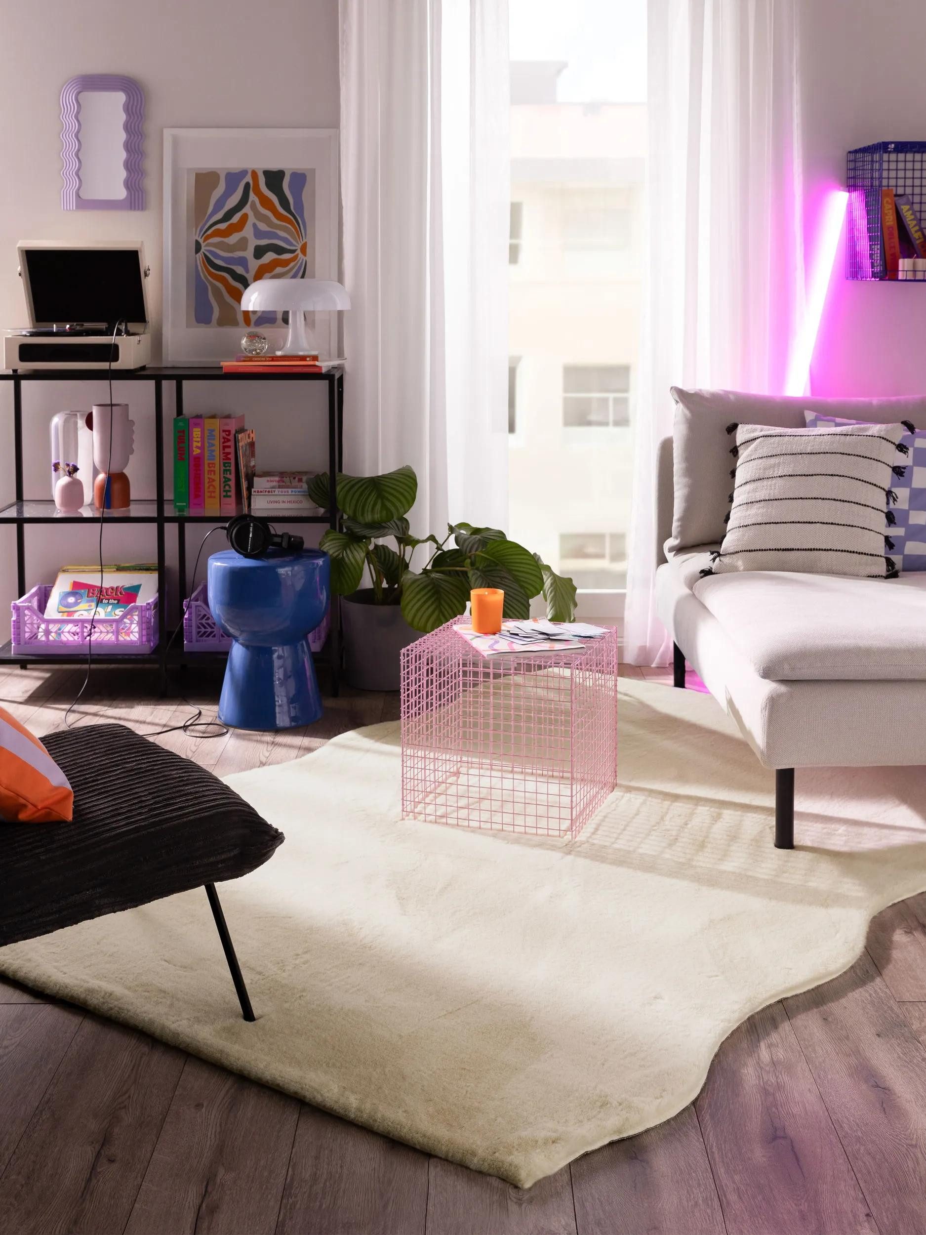 benuta Hochflor-Teppich Arlie, Sonderform, Höhe: 6 mm, Kunstfaser, Berber, Ethno-Style, Wohnzimmer