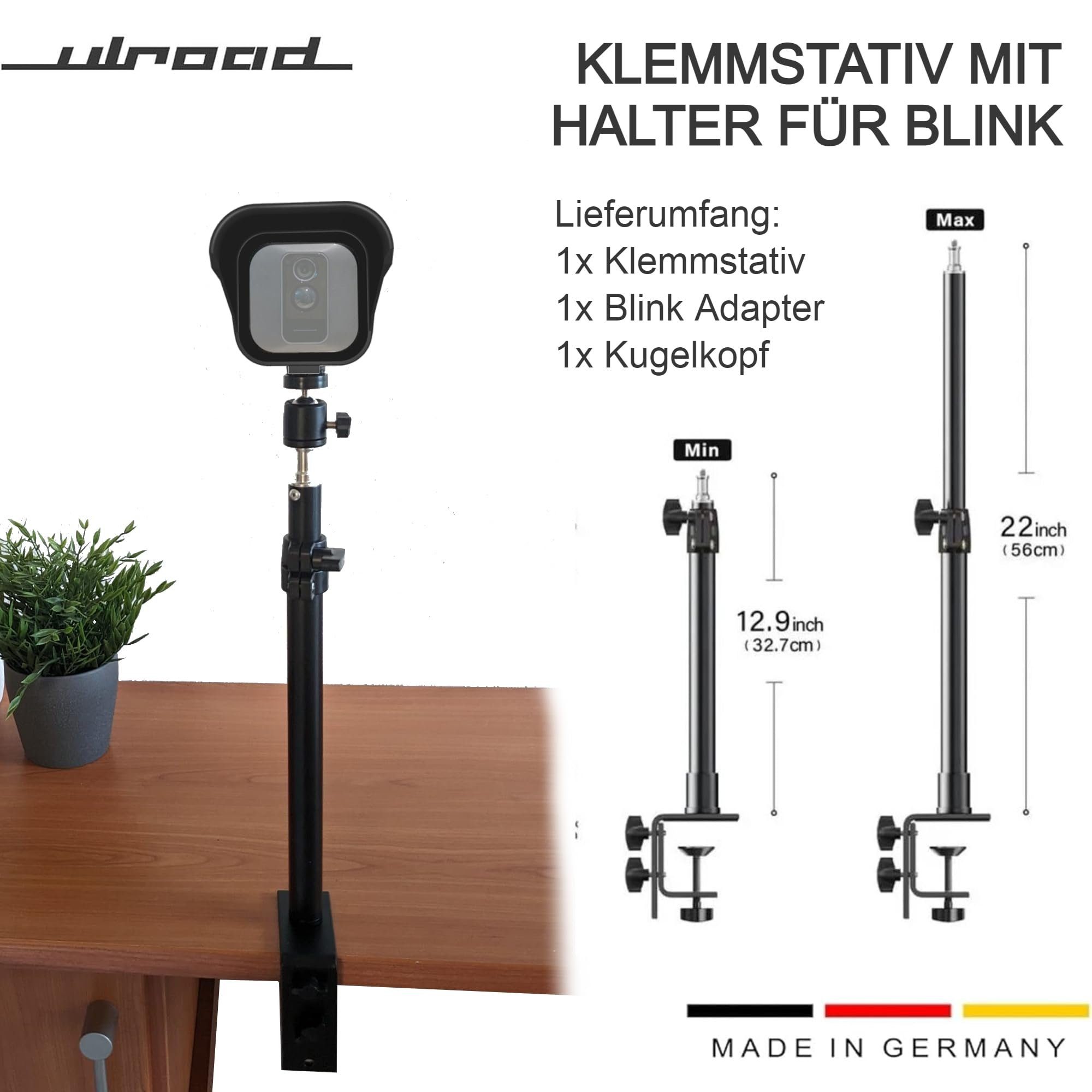 ULROAD Stativ Halterung für Blink Outdoor Kamera XT1 XT2 1/4" Camera Kamera Säulenstativ