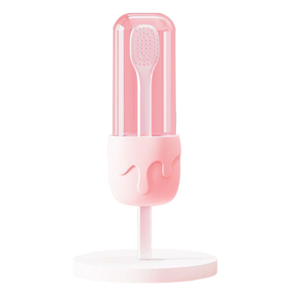 Zahnbürstenpinsel Silikon, Doppelseitige Blusmart Baby-Zahnbürste, pink Milchzähne, Flüssiges Zahnbürstenpinsel